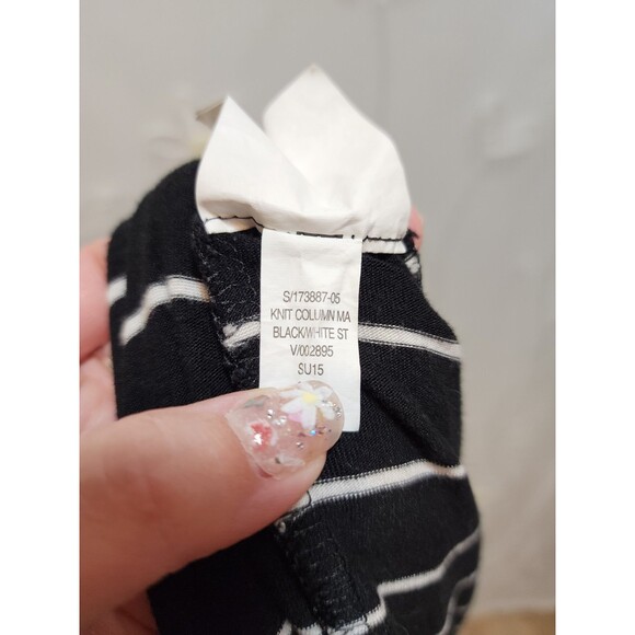 Old Navy Womens Black Medium Maxi Skirt Classic Striped High Waist Stretchy Fall - Picture 13 of 16